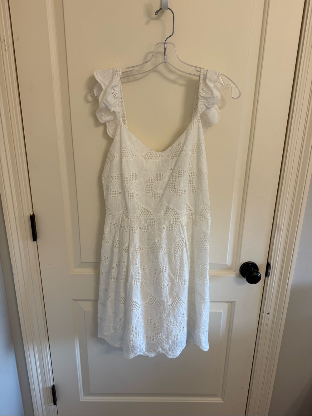 Steve Madden Sierra Cotton Dress in White Eyelet lace